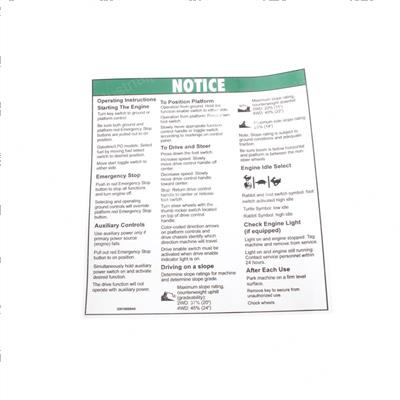 Picture of Decal - Operating Instructions