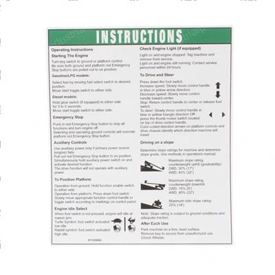 Picture of Decal - Notice Oper Instuctions