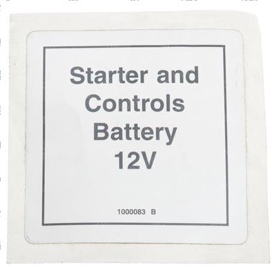 Picture of Decal Notice Start/Contrl Batt
