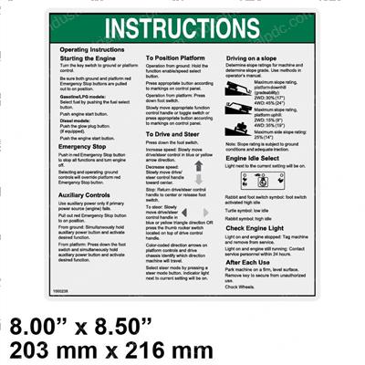 Picture of Decal Notice Operating Inst