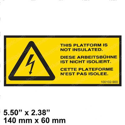 Picture of Decal -  Plate Not Insulated