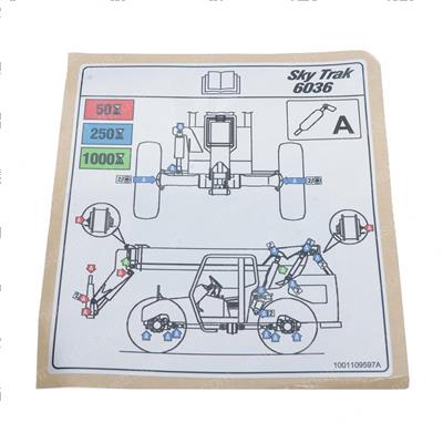 Picture of Decal - Lubrication Chart 6036