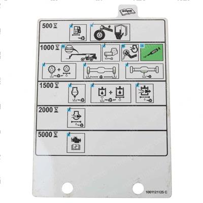 Picture of Load-Maint. Chart G1055-G1255