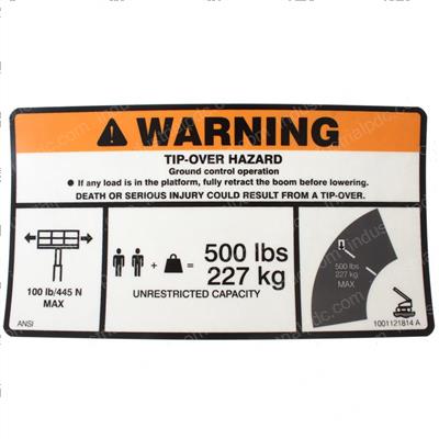 Picture of Decal - Warning Max Cap