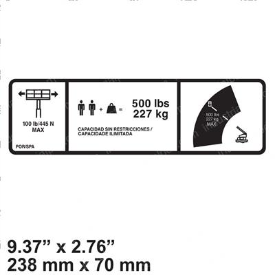 Picture of Decal - 500 Max Cap (por/Spa)