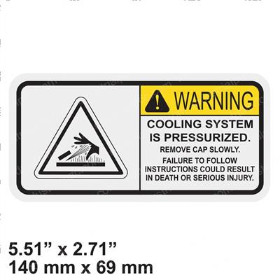 Picture of Decal - Hot Fluid Warning