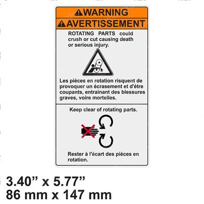 Picture of Decal - Warning (e/Fr)