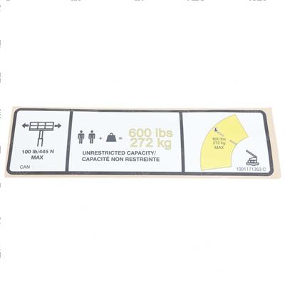 Picture of Decal,warning Max Cap. (fre)