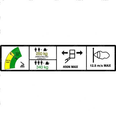 Picture of Decal,warning Max Cap. (ce)