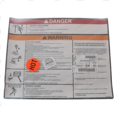 Picture of Decal-Warning/Danger Plat