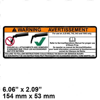 Picture of Decal - Warning Boom Prop