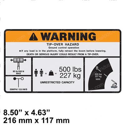 Picture of Decal,warning Single Cap(ansi)