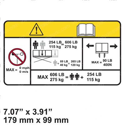 Picture of Decal - Capcity Indoor Only