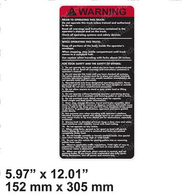 Picture of Decal - Warning