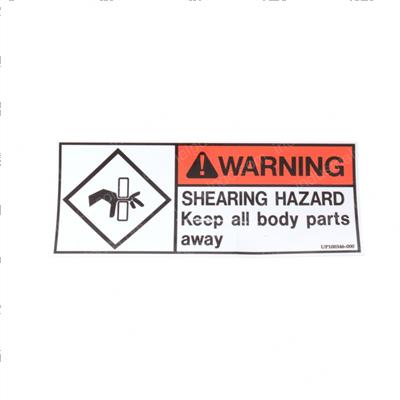 Picture of Decal - Warning Shearing