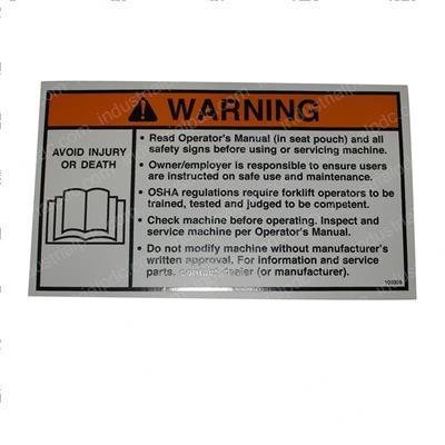 Picture of Decal Op Manual Warning