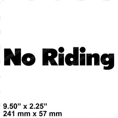 Picture of Decal No Riding Black 9