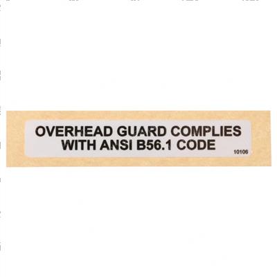 Picture of Decal Overhead Guard