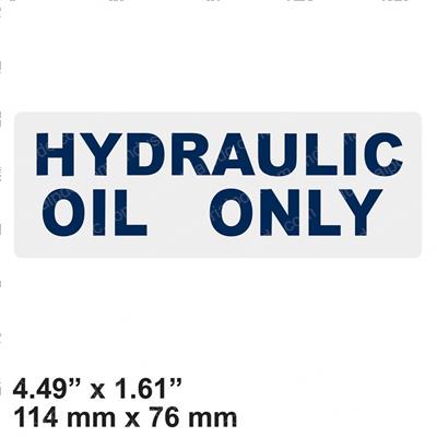 Picture of Decal -  Hydraulic Oil Only