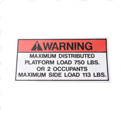 Picture of Decal - Max Load 750/2/113