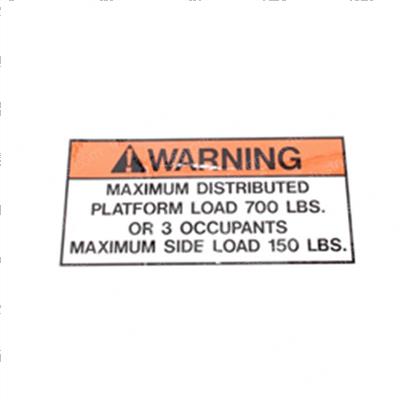 Picture of Decal - Max Load 7003150