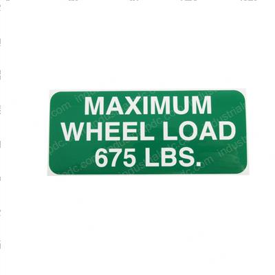 Picture of Decal - Max Wheel Load 675 Lbs.