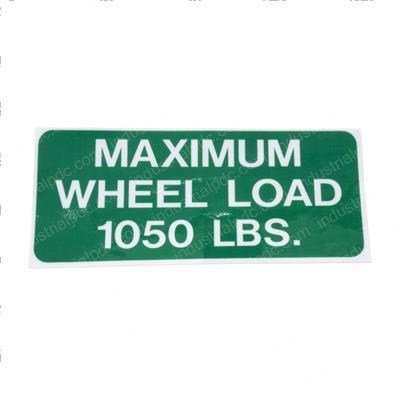 Picture of Decal - Max Wheel Load 1050lbs
