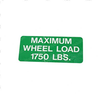 Picture of Decal - Max Wheel Load 1750lbs