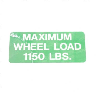 Picture of Decal - Max Wheel Load 1150lbs