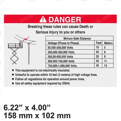 Picture of Decal - Danger Voltage Wires