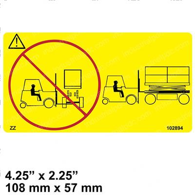 Picture of Decal - Caution Fork