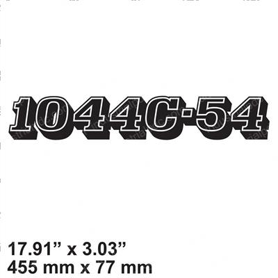 Picture of Decal- Model Number- 1044c-54