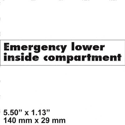 Picture of Decal - Emergency Lower