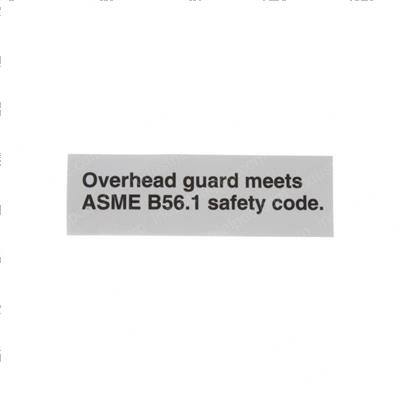 Picture of Overhead Guard Decal