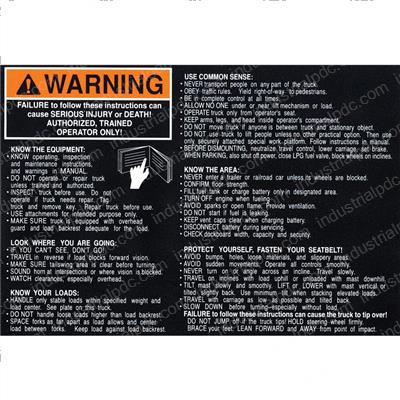 Picture of Decal - Operating Instructions