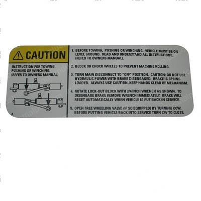 Picture of Decal - Caution Brake