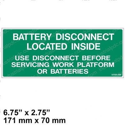 Picture of Decal - Battery Disconnect