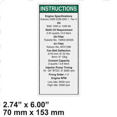 Picture of Decal - Notice Spec Z482 T2