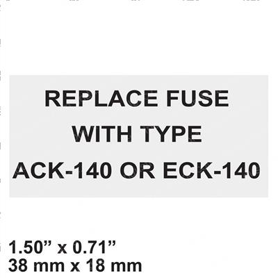 Picture of Label - Replace Fuse