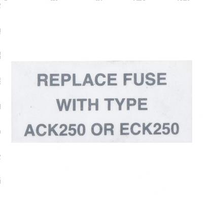 Picture of Label Ack/Eck 250