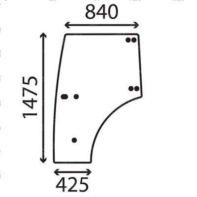 Picture of Tractor Cab Door Glass