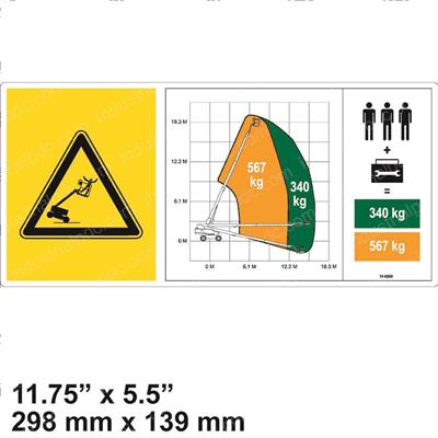 Picture of Decal Danger Max Load S60hcsym