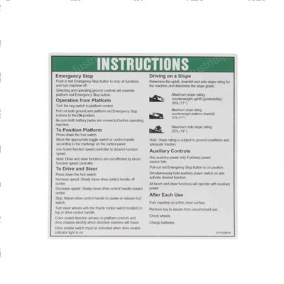 Picture of Decal - Op Inst Platform