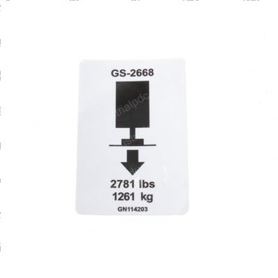 Picture of Decal Label Outrigger Ld 2668