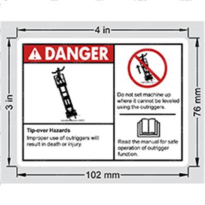 Picture of Decal - Tip Over Hazards