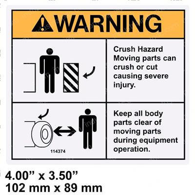 Picture of Decal - Tire Rotate Crush
