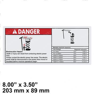 Picture of Decal - Danger Elec Hazard Gs