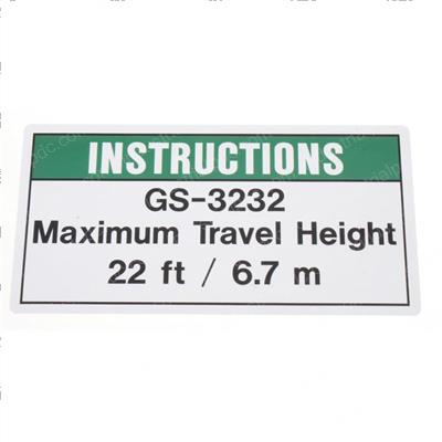Picture of Decal - Max Travel Height 22ft