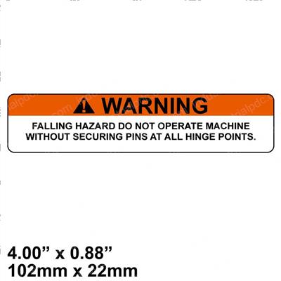 Picture of Decal - Warning Falling