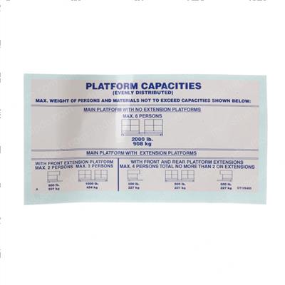 Picture of Decal - Platform Capacity